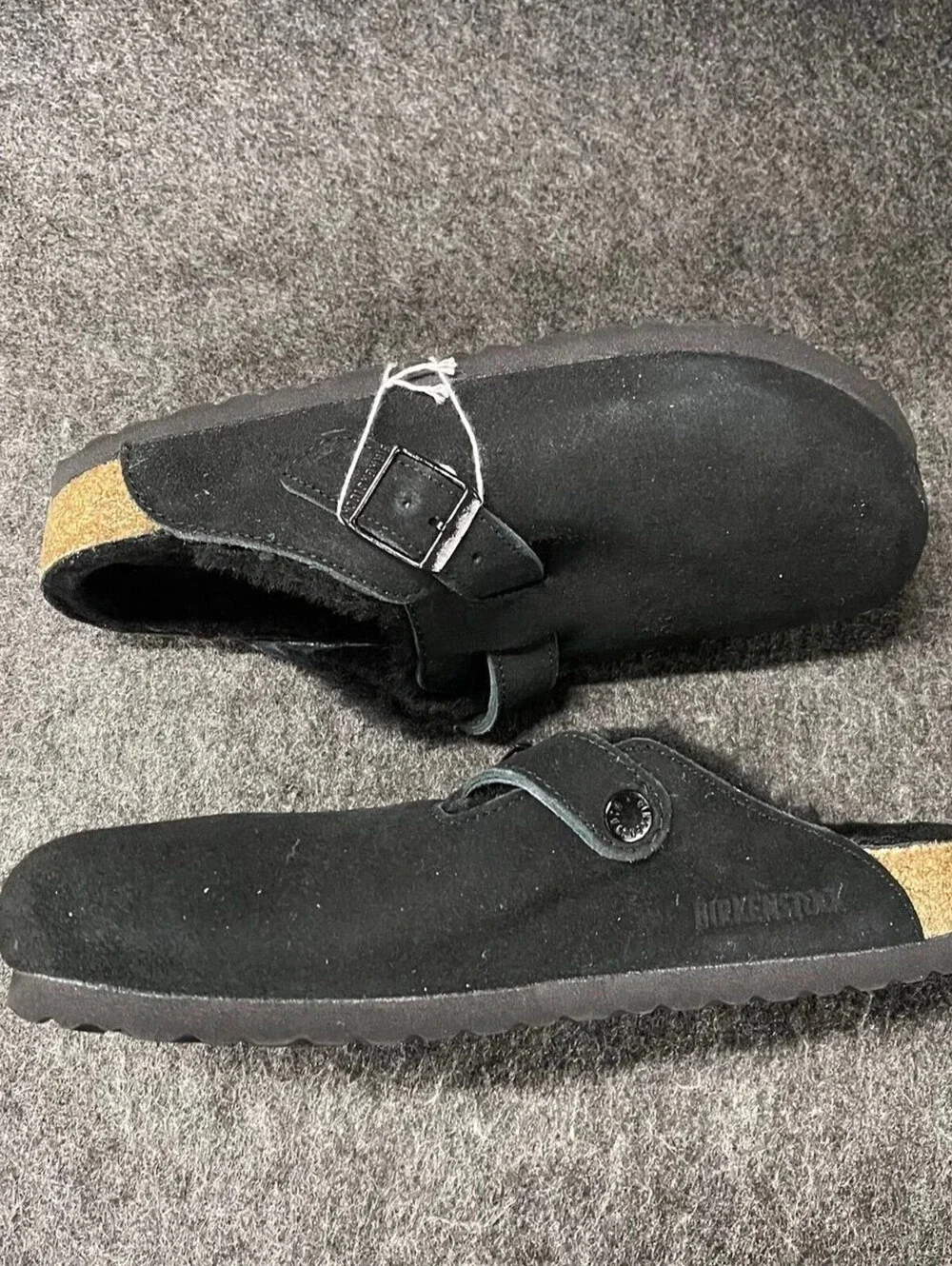 BIRKENSTOCK Boston Shearling Suede Leather Clogs Unisex Size M6/W8